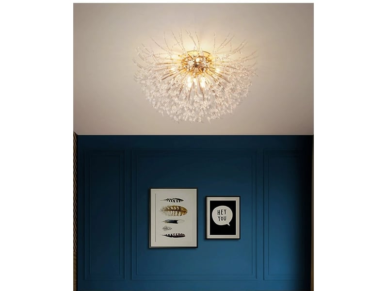  Moderne plafonnier en cristal, feux d'artifice lustre, d'or plafonniers  - Conforama E