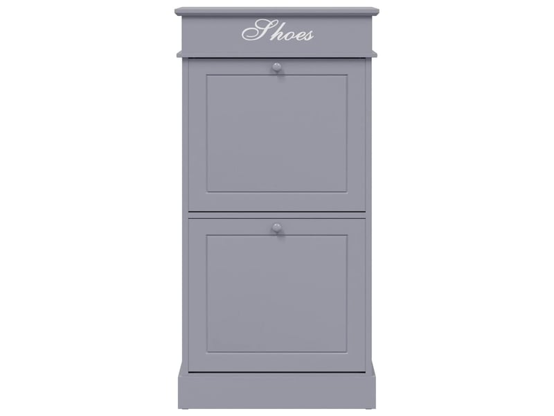  Meuble à chaussure, armoire à chaussures gris 50x28x98 cm bois de paulownia shl9754  - Conforama D