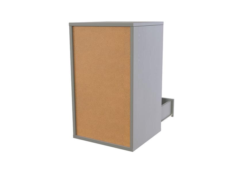  Caisson à tiroirs 5 en bois massif, gris BLOC5T-G - Conforama E