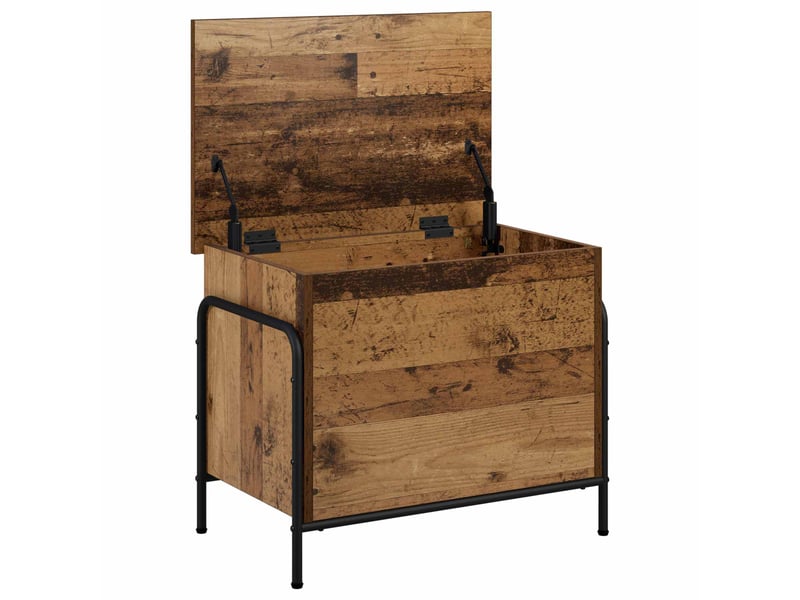  Boîte de rangement, coffre de rangement bois ancien 80x40x49,5 cm shl13343  - Conforama C