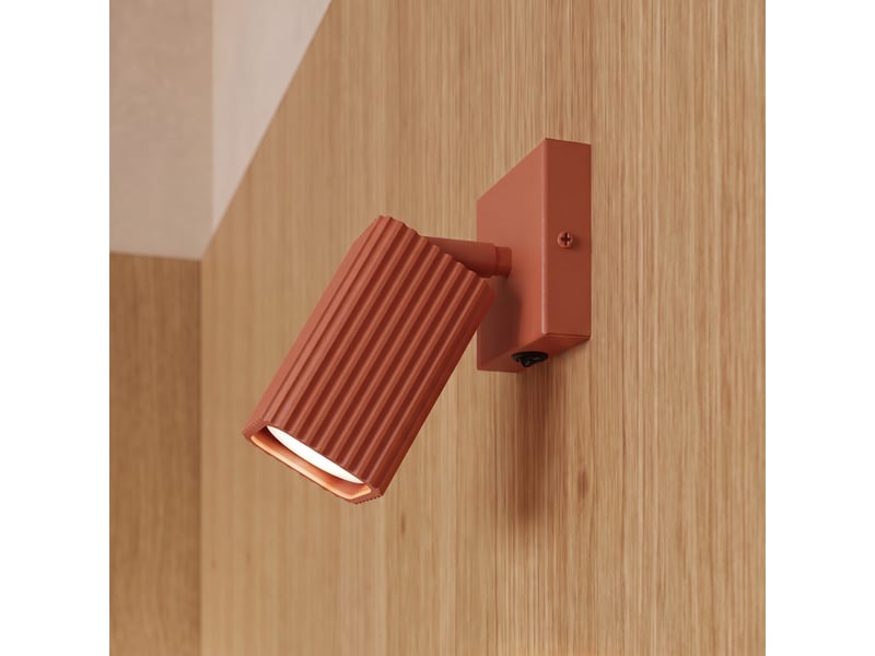  Plafonnier rayo 3p ocre rouge aluminium moderne 18x20x20cm SL.3194 - Conforama D