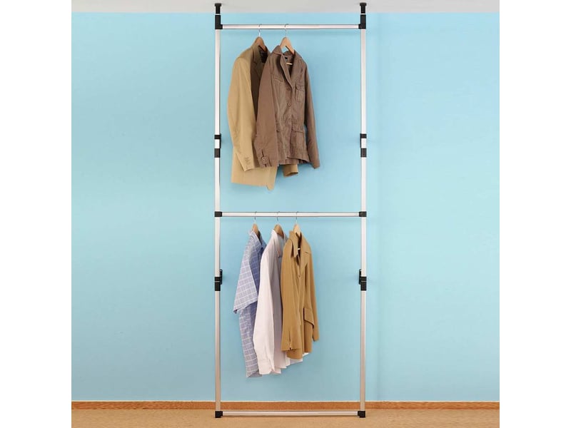  Système de garde-robe télescopique avec barres aluminium  - Conforama E