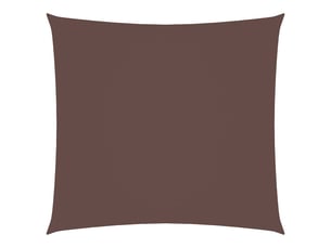 Voile de parasol - voile d'ombrage tissu oxford carré 4x4 m marron