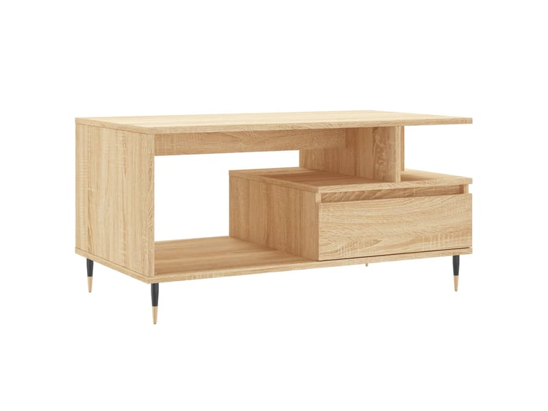  Table basse | table de salon chêne sonoma 90x49x45 cm bois d'ingénierie shl8319  - Conforama A