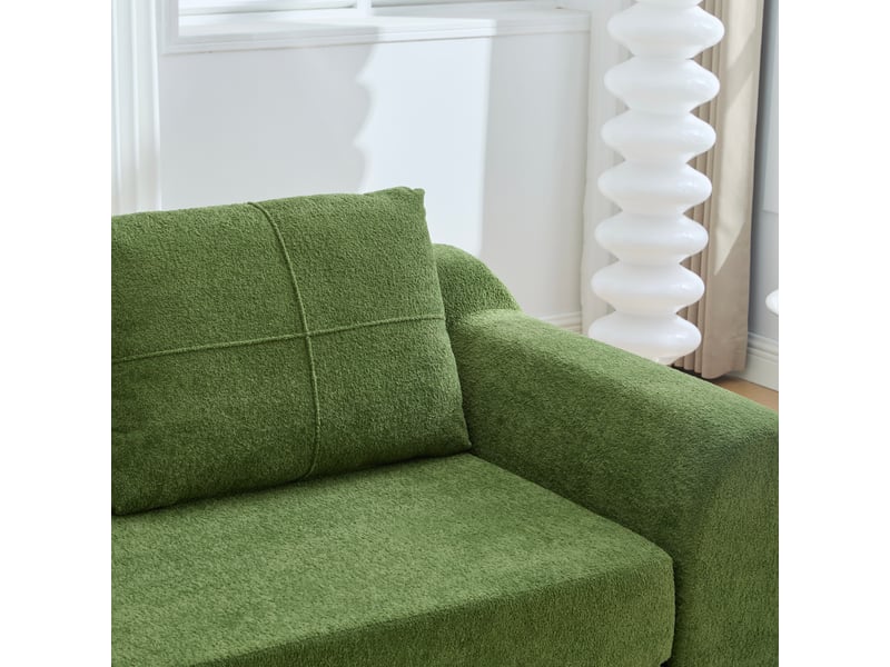  Canapé convertible, canapé-lit, vert, format compressé, sans structure, pliable, pour salon et séjour, 179 x 95 x 79 cm  - Conforama D