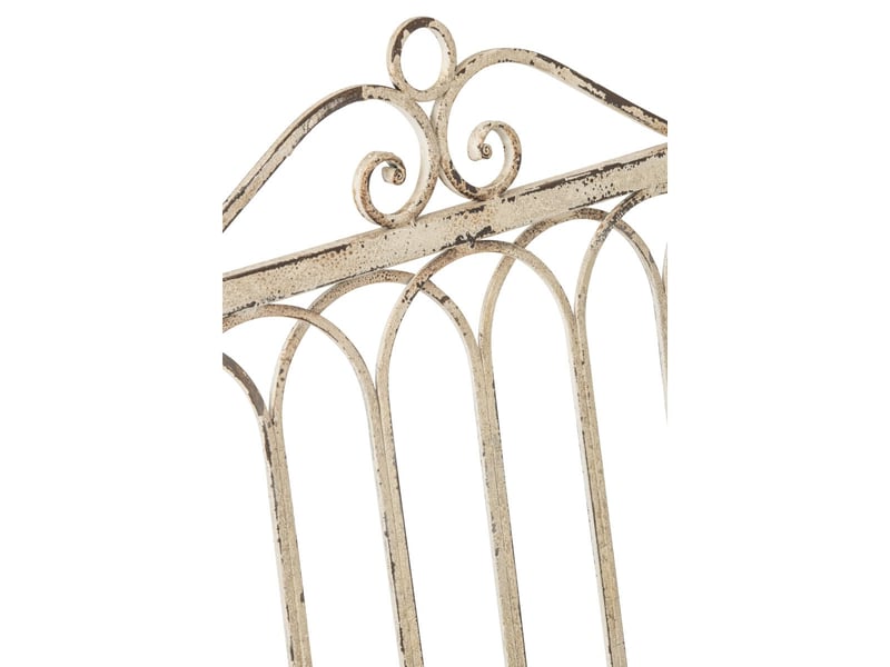  Banc de jardin en métal fabien 123cm blanc cassé  - Conforama E