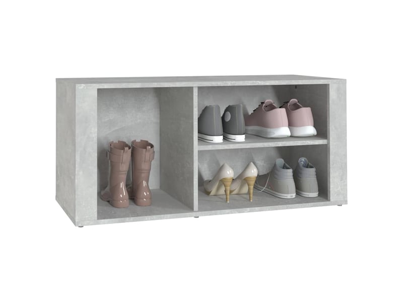  Meuble à chaussure, armoire à chaussures gris béton 100x35x45 cm bois d'ingénierie  - Conforama D