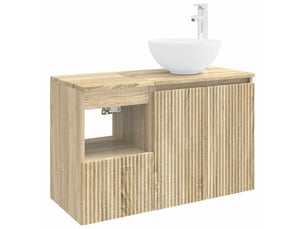 Ensemble de mobilier de salle de bain 2 pc chêne sonoma cf64128
