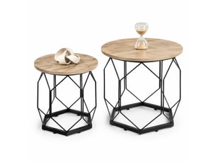 Table basse rond(e) coloris bicolore VLIVRA  - 50 cmx40 cm