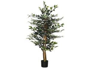 Plante artificielle ficus tronc branches liane lichen feuilles grand réalisme pot inclus hauteur 1,3 m