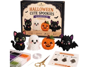Kit diy fantôme halloween 3d en perles, décoration fait main avec perles colorées, loisirs créatifs pour débutants, fantômes d'halloween