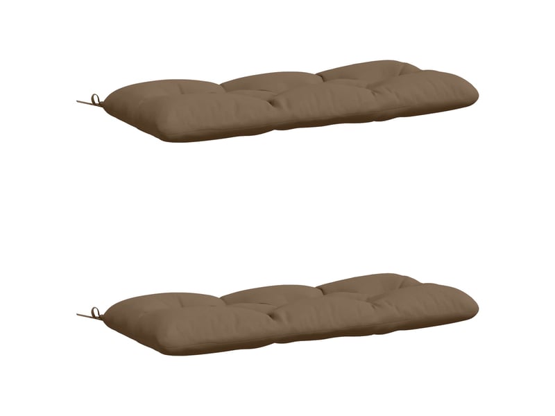  Lot de 2 coussins de banc, coussins d'assise vianen 100 % polyester taupe cf57674  - Conforama A