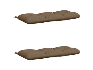 Lot de 2 coussins de banc, coussins d'assise vianen 100 % polyester taupe cf57674