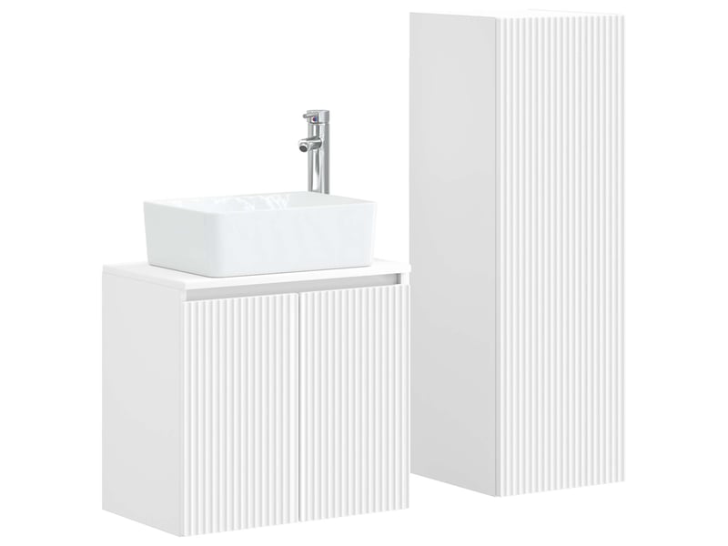  Ensemble de mobilier de salle de bain 2 pcs blanc shl3410  - Conforama A