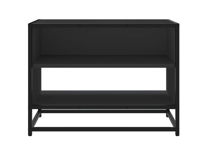  Meuble tv - banc tv - meuble de rangement noir 61x40x46 cm bois d'ingénierie et métal  - Conforama D