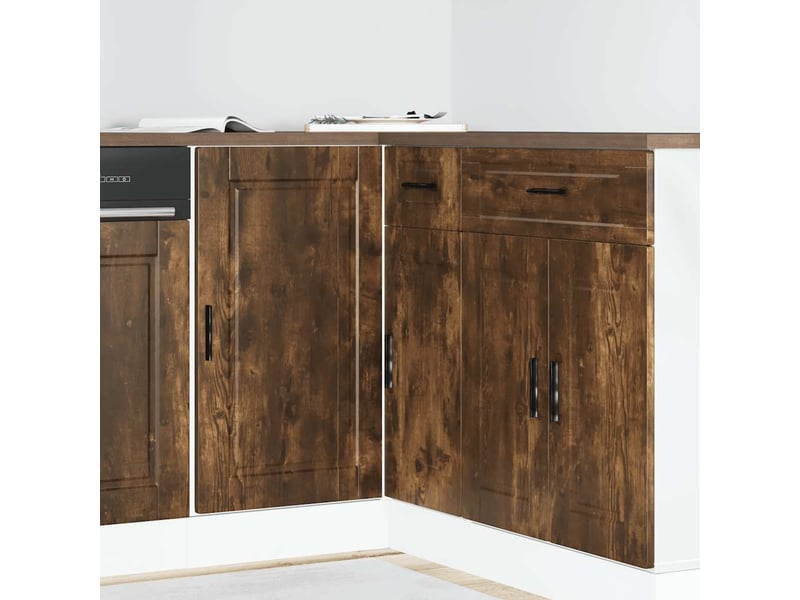  Meuble de rangement, armoire de cuisine porto chêne fumé bois d'ingénierie shl8187  - Conforama B