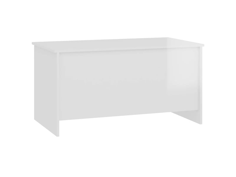  Table basse rectangulaire | table de salon blanc brillant 102x55,5x52,5 cm bois d'ingénierie  - Conforama C