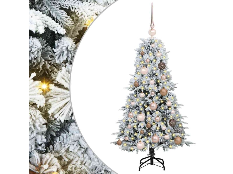 Sapin de noël, arbre de noël artificiel à branches articulées blanc 120 cm shl448 - Conforama A