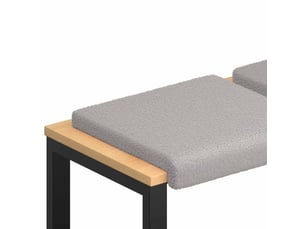 Lot de 4 coussins de banc, coussins d'assise, coussins pour chaisecanapé tissu sherpa gris clair profondeur 35 cm cf52591