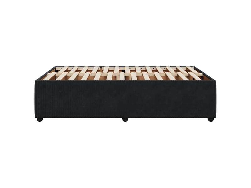  Lit double- lit adulte -  cadre de lit sans matelas noir 120x190 cm velours  - Conforama D