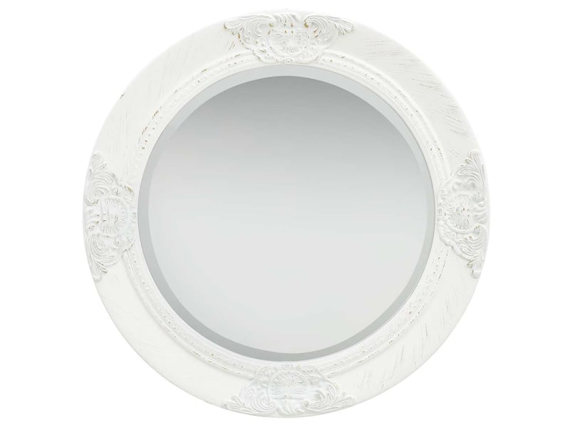  Miroir mural style baroque 50 cm blanc cf62880  - Conforama A