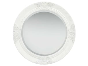 Miroir rond(e) à fixer coloris blanc <strong></strong>  <strong></strong> - 50 cm x 50 cm