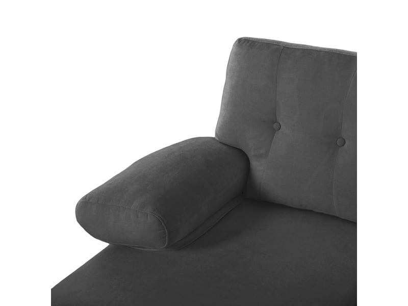  Canapé 4 places avec double méridienne, canapé en u compact, dossier capitonné, poches latérales, revêtement chenille gris Seren Glow - Conforama E