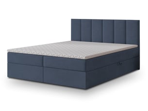 Lit avec rangement 160x200 cm <strong>MASSENO</strong> <strong></strong> coloris bleu