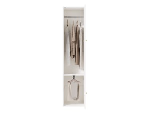Armoire,45x50x200 cm,1 porte avec penderie,panneau de particules,blanc