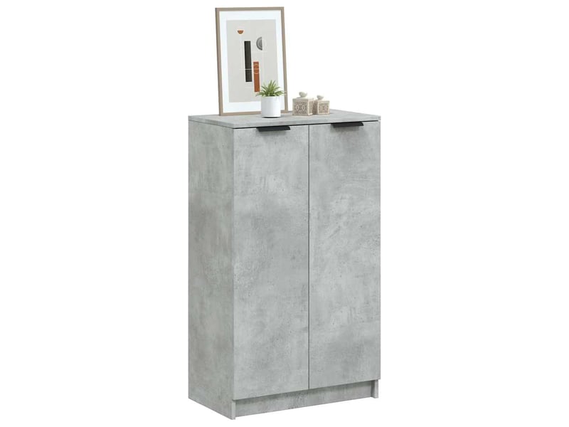  Meuble à chaussure, armoire à chaussures gris béton 59x35x100,5 cm bois d'ingénierie  - Conforama B