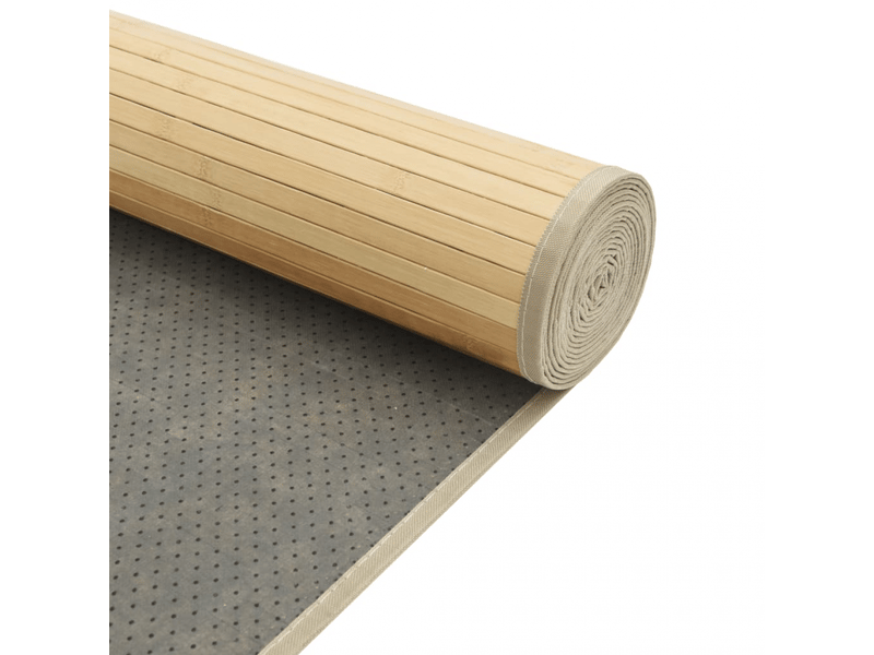  Tapis rectangulaire naturel clair 70x100 cm bambou - comfortxl 376867 - Conforama E