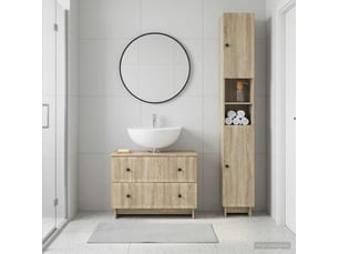 Ensemble de 2 meubles de salle de bain ede chêne sonoma cf63140