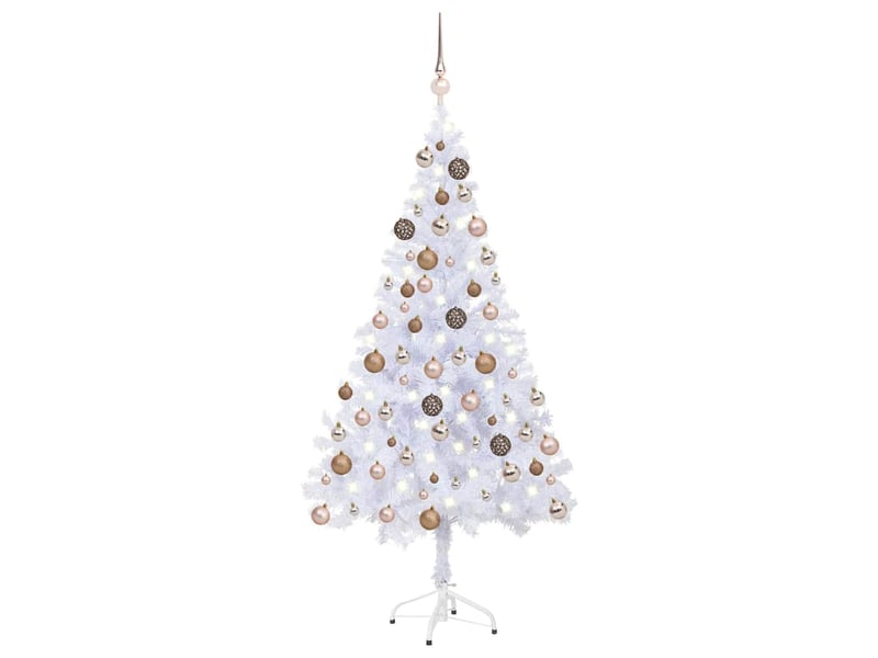  Sapin de noël - arbre de noël artificiel pré-éclairéboules 150 cm 380 branches  - Conforama B