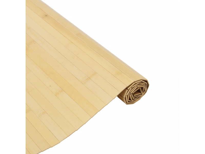 Tapis rectangulaire naturel clair 80x200 cm bambou - comfortxl 376777 - Conforama D