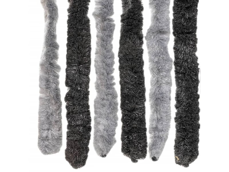  Rideau anti-mouches, moustiquaire gris et noir 100x200 cm chenille cf43544  - Conforama E
