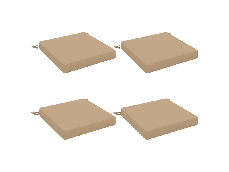  Lot de 4 coussins de siège, coussins d'assise soest 100 % polyester sable cf60543  - Conforama A
