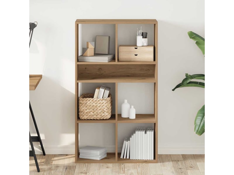  Bibliothèque, étagère de rangement chêne artisanal 66x31x112 cm bois d'ingénierie  - Conforama C