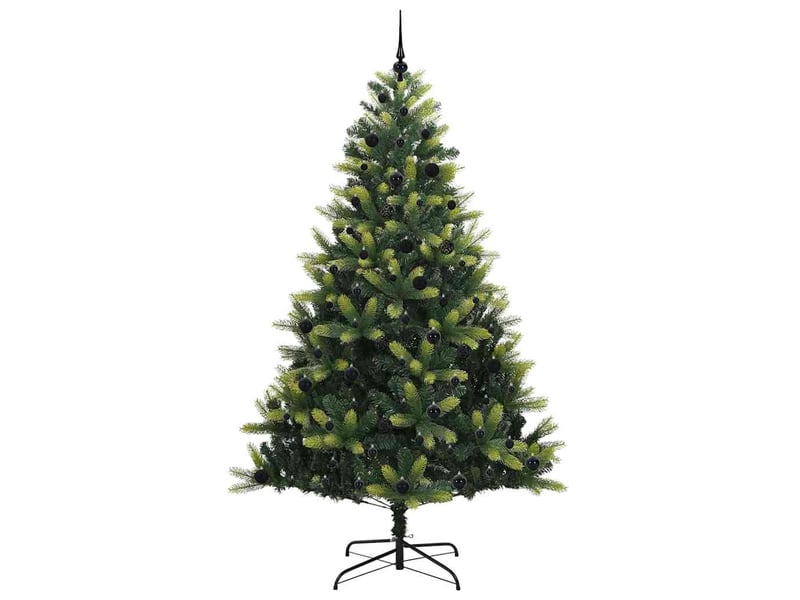  Sapin de noël - arbre de noël artificiel en silicone flexible 300 leds vert  - Conforama D