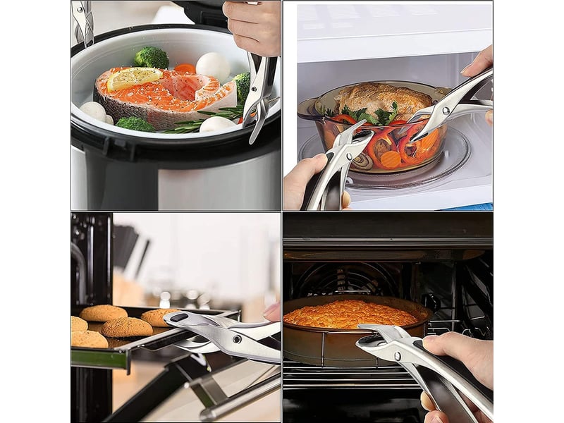  Anti-brûlure bol clip anti-chaud anti-dérapant bol clip cuisine bol pot préhenseur pince à four clips de plaque outil pour plat casserole bol résistan ERFDS-GXD00901-GXD - Conforama E