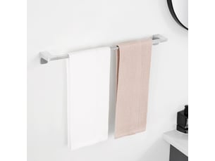 Porte-serviettes multifonctionnel 59cm peut accrocher 2 serviettes, porte-serviettes en acier inoxydable 304, brossé