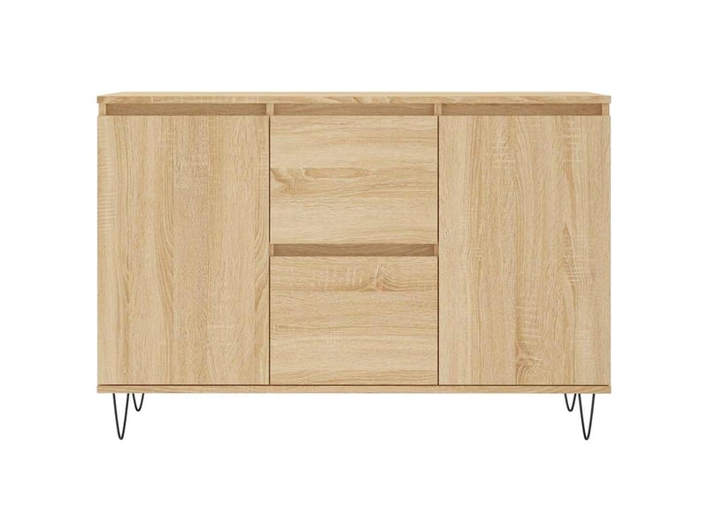  Buffet - bahut - meuble de rangement chêne sonoma 101,5x35x70 cm bois d'ingénierie  - Conforama E