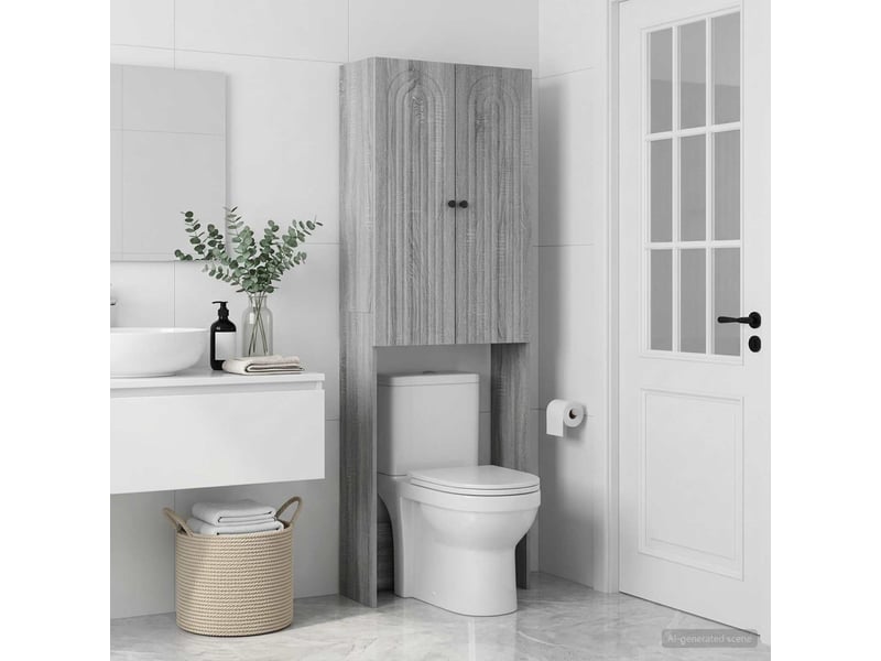  Armoire de toilette alkmaar sonoma gris 66x25.5x190 cm  - Conforama C