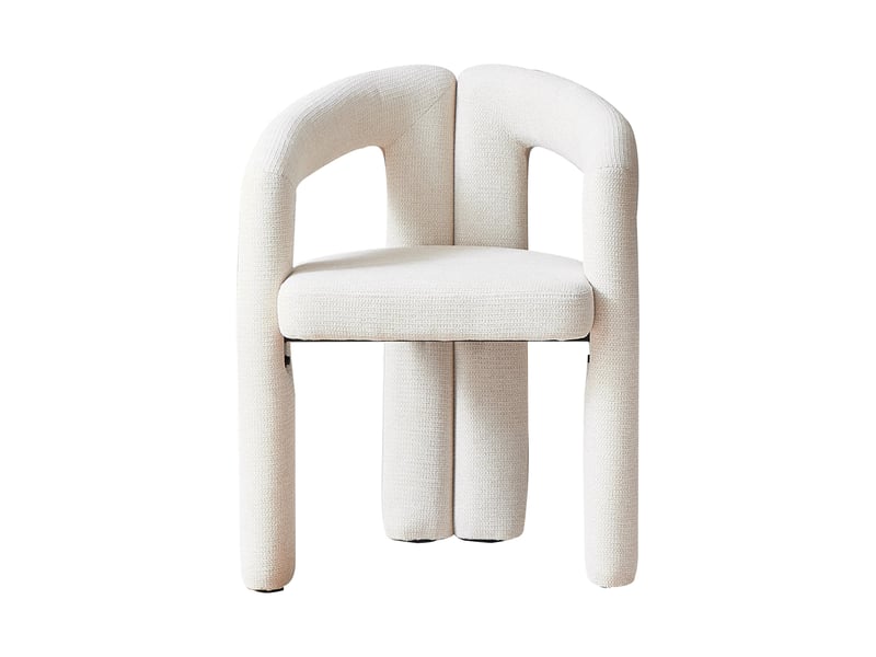  Ensemble table + 6 chaises salle à manger, table extensible effet marbre noir 110-140x80 cm, chaises chenille avec accoudoirs, moderne minimaliste  - Conforama E