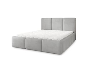 Lit coffre 160x200 cm <strong>MASSENO</strong> <strong></strong> coloris gris