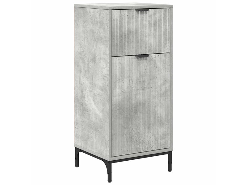  Cabinet de salle de bain, armoire salle de bain gris béton 39,5 x 36 x 88 cm cf65366  - Conforama A