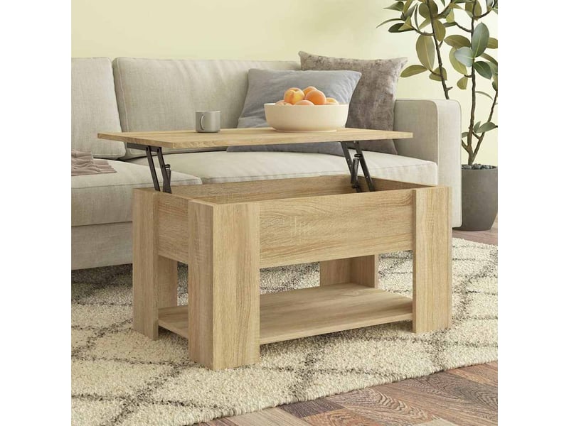  Table basse - table de salon - table à thé chêne sonoma 79x49x41 cm bois d'ingénierie  - Conforama B