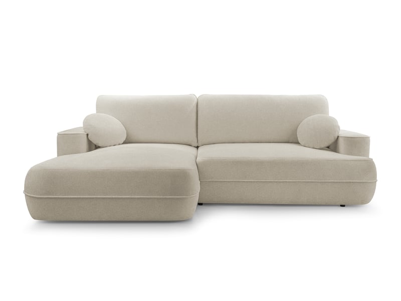 Canapé d’angle avec fonction lit peoni 267 cm beige g Peoni - Conforama A