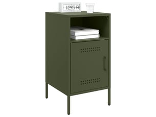 Lot de 2 tables de chevet - cabinet de chevet - table de nuit vert olive 36x39x68 cm acier