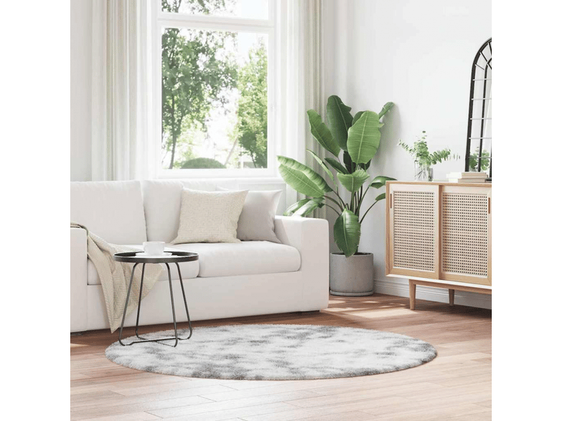  Tapis shaggy à poils longs navarra gris clair 160x160 cm - comfortxl 4102914 - Conforama A
