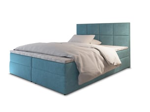 Lit avec rangement 180x200 cm <strong>MASSENO</strong> <strong></strong> coloris bleu